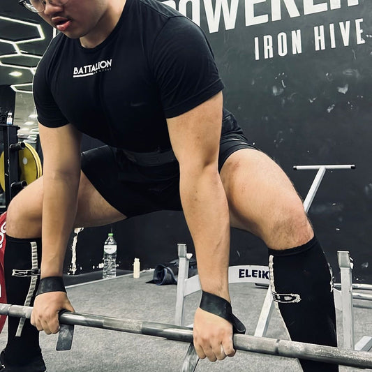 Battalion White/Black Logo Comp Tee